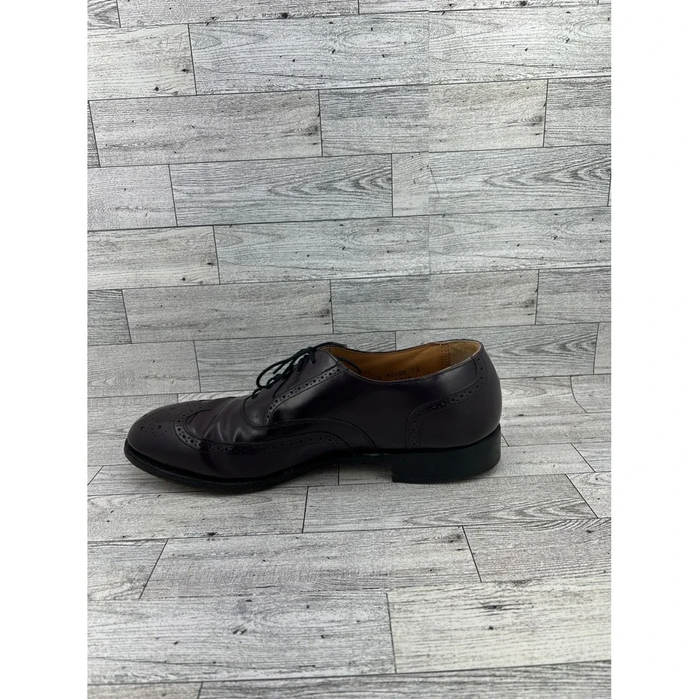 Johnston & Murphy Optima Wingtip Oxford Dress‎ Shoes Burgundy Leather Men's 10